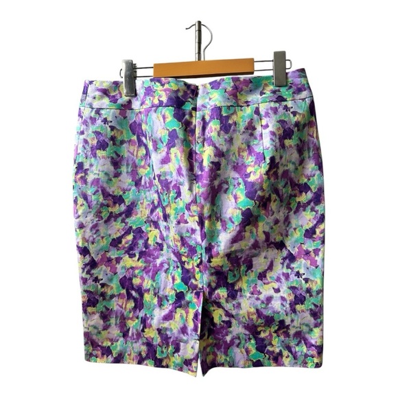 Calvin Klein Purple Multi Coloured Pencil Skirt - Picture 2 of 5